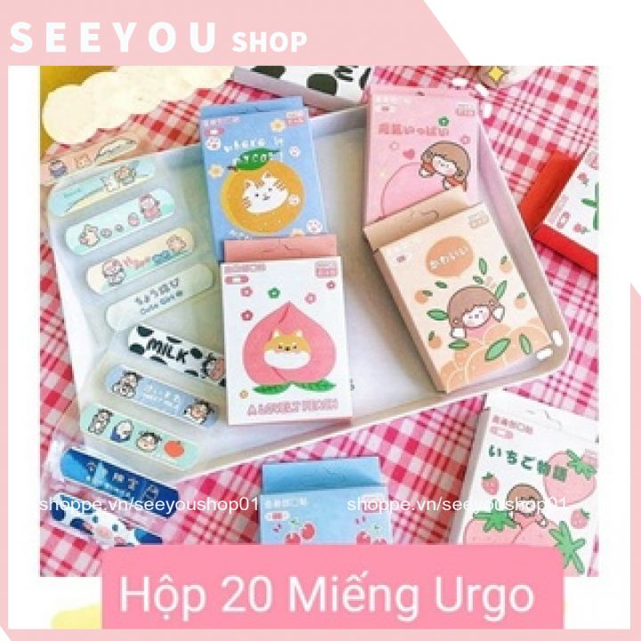 Hộp 20 Miếng Urgo Băng Dán Y Tế Chống Nước Dễ Thương Băng Dán Vết Thương