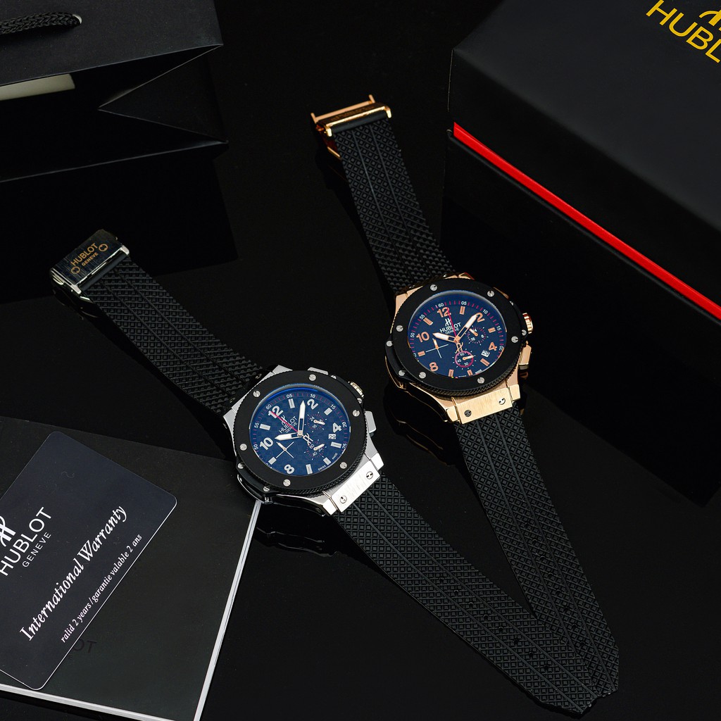 Đồng hồ nam Hublot máy pin dây cao su chống nước cao cấp bảo hành 12m DH206 | BigBuy360 - bigbuy360.vn