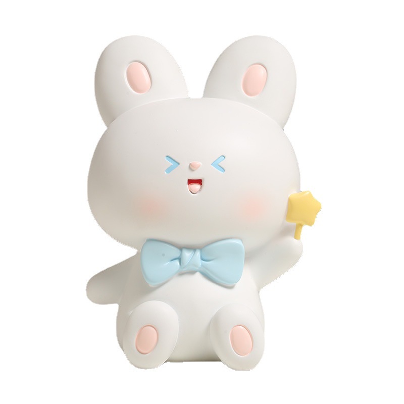 Thỏ Trắng Nhỏ Nhắn Dễ Thương Dùng Trang Trí Phòng Khách / Bàn Làm Việc Phong Cách Năm Mới