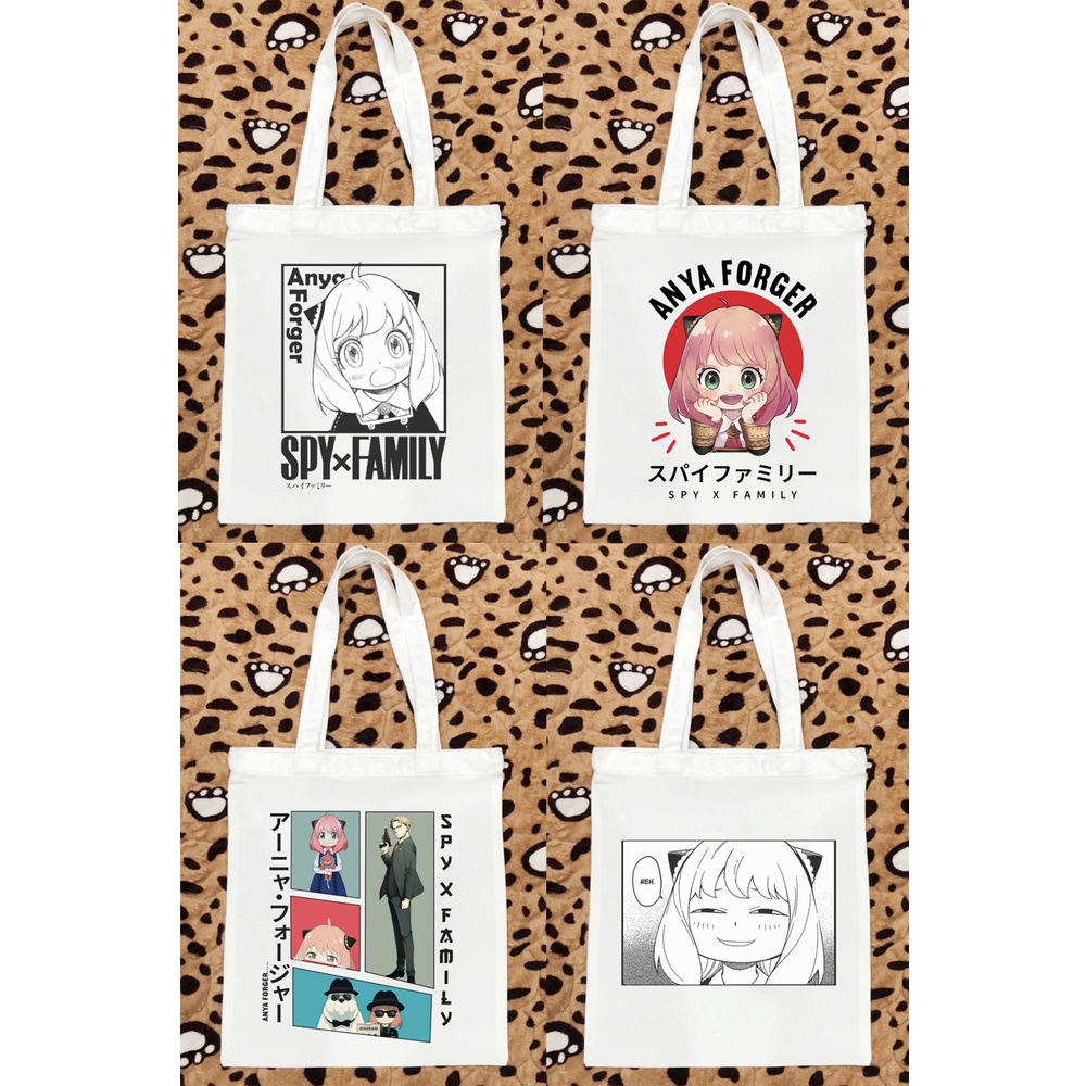 Túi tote in hình Anya Spy x Family Gia đình điệp viên nhận in theo yêu cầu