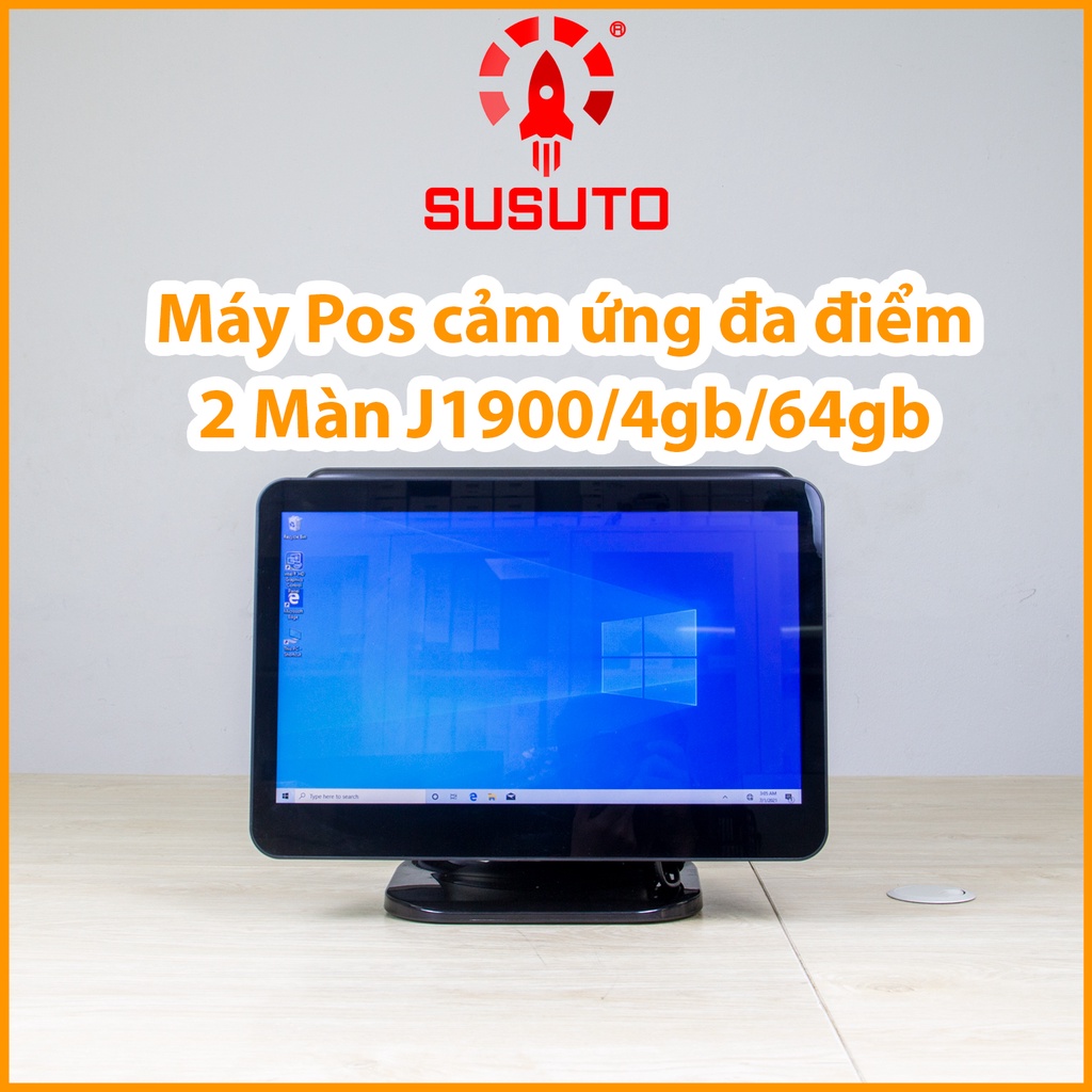 Máy POS bán hàng SC-110AS (J1900, 4G DDR RAM, 64G SSD, 15 inch, Black, 2 màn)