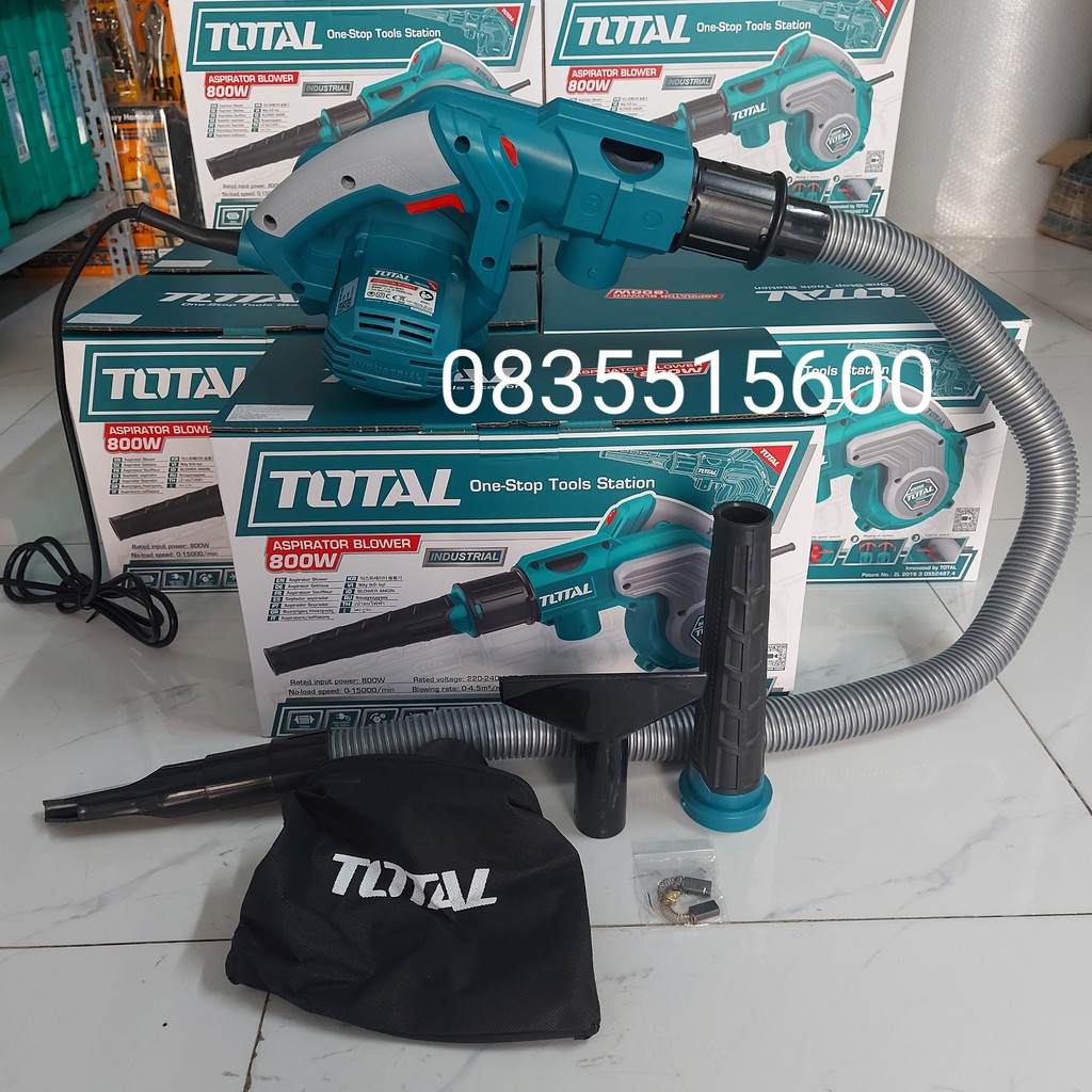 MÁY HÚT THỔI BỤI 800W TOTAL TB2086  MÁY HÚT BỤI MINI CẦM TAY  MÁY THỔI BỤI