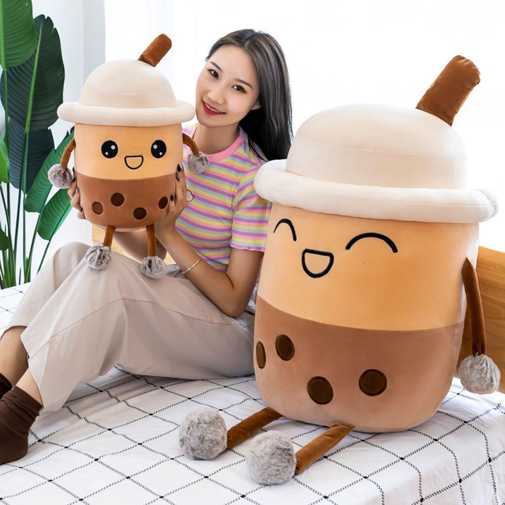 Gối Nhồi Bông Hình Ly Trà Sữa 20 / 30 / 40cm Mềm Mại Trang Trí Nhà Cửa
