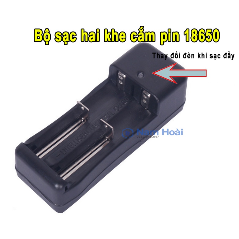 Bộ sạc pin lithium 18650 bộ sạc khe cắm kép Bộ sạc kép 18650 bộ sạc đa năng 3.7V 10440