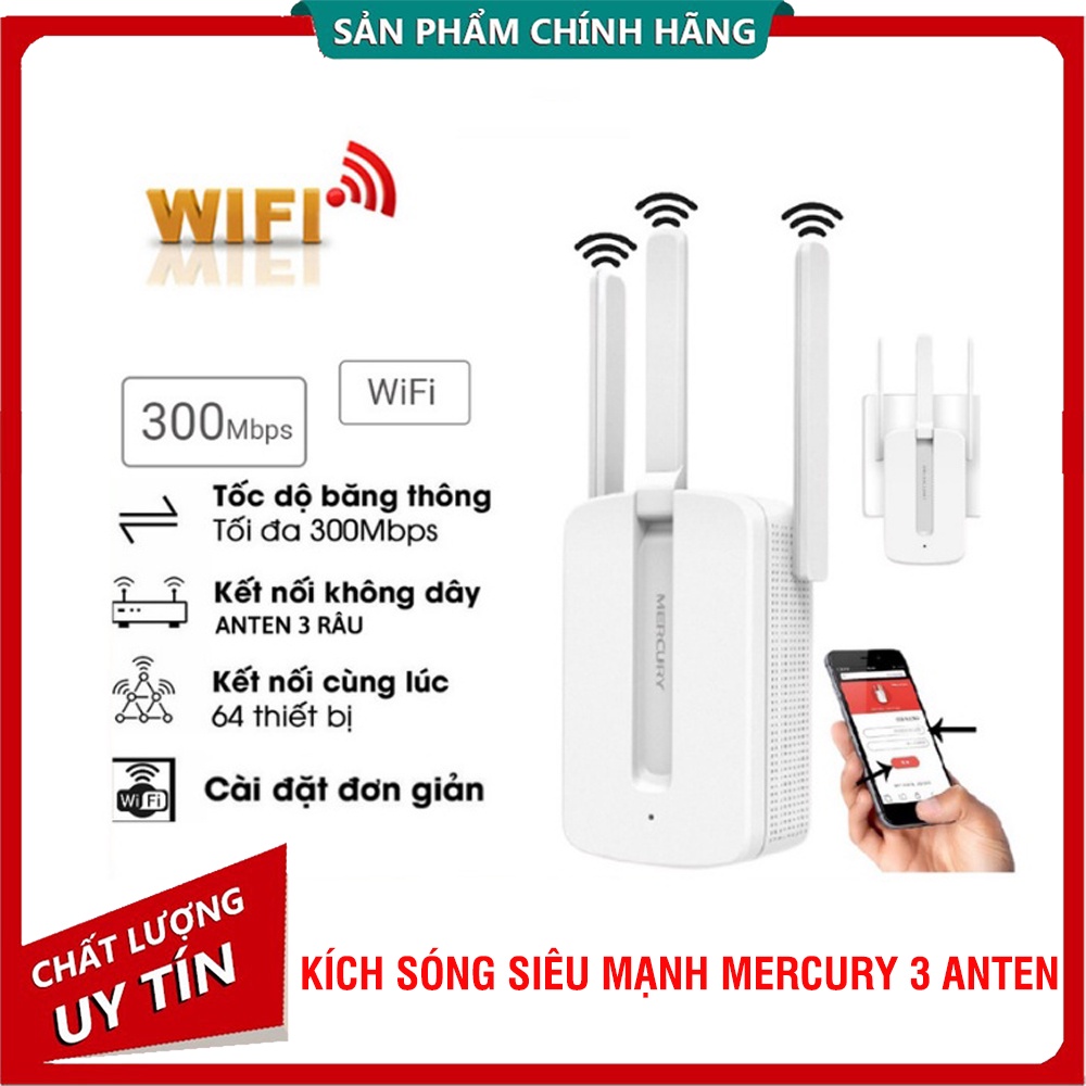 Bộ Kích Sóng Wifi Xiaomi Pro V3/ Mercusys MW300RE Chuẩn N 300Mbps - Hàng chính hãng