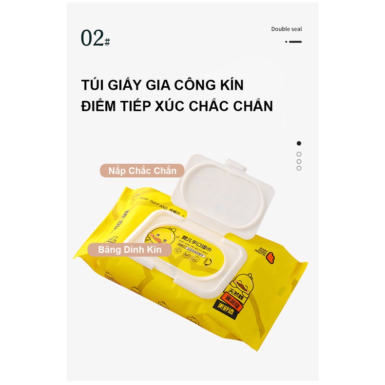 Khăn Giấy Ướt Mini - Khăn Giấy Ướt Không Mùi - Khăn Vịt Ướt - Siêu Mịn Siêu Tiết Kiệm, An Toàn Cho Bé Sơ Sinh - DUHALI