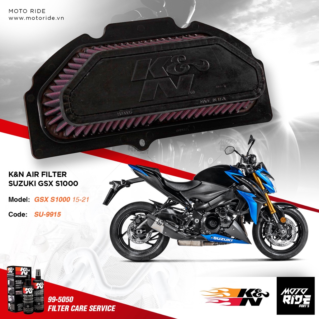 K&amp;N SU-9915 LỌC GIÓ ĐỘ CHO SUZUKI GSX-S1000