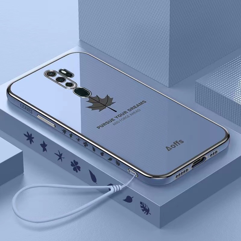 Case Samsung A51 4G A71 4G S20 S10 S10Plus S20FE S20Plus S20ULTRA Note20ULTRA Note20Plus Straight Edge Electroplating Shell Maple Leaf Cover