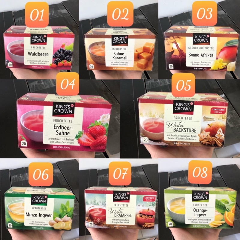 Trà túi lọc King's Crown hộp 20 gói