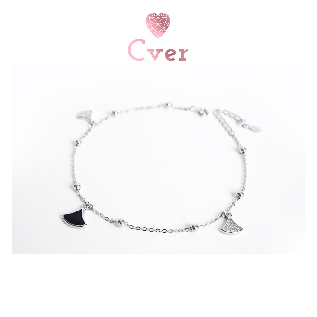 Lắc chân bạc Cver Silver S925 chi tiết hình quạt LC-B98