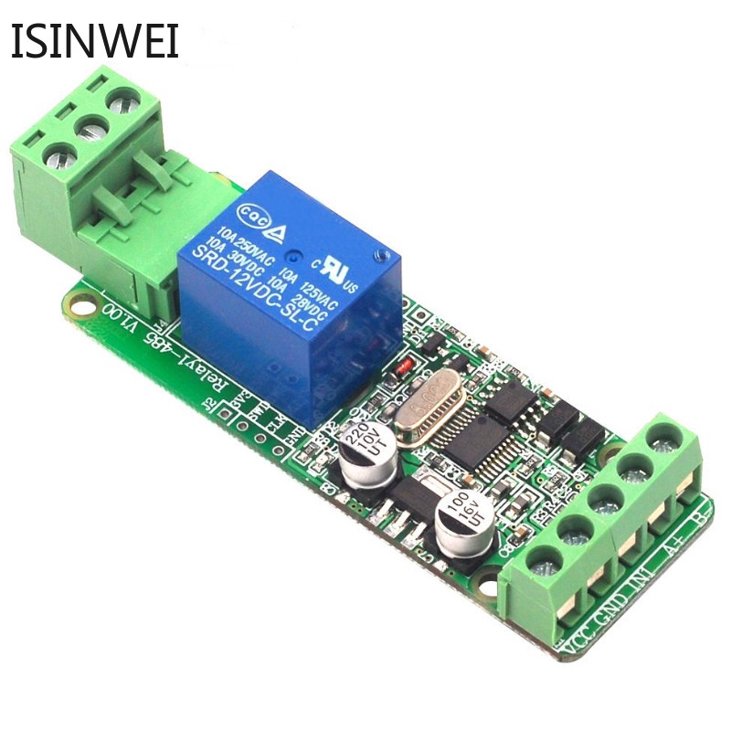 Mô đun rơ le công tắc 1 kênh 12V đầu ra/ đầu vào giao tiếp với RS485 / TTL