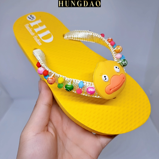 Dép cho bé gái HD sticker vịt dễ thương mềm có đế chống trượt đa dạng màu size