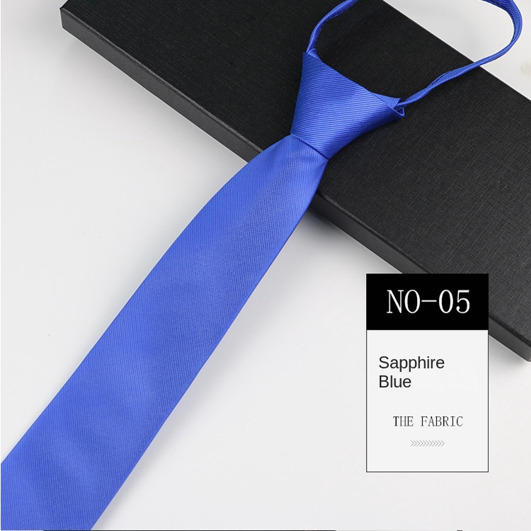 Cà Vạt 7CM Có Khóa Kéo Màu Đen / Xám / Đỏ Dành Cho Nam / Nữ