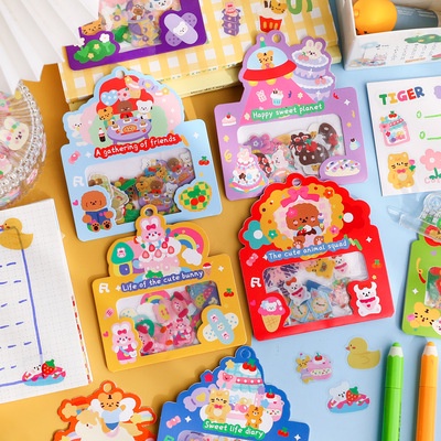 Túi 40 sticker PVC hình dán động vật dễ thương trang trí sổ | BSB300