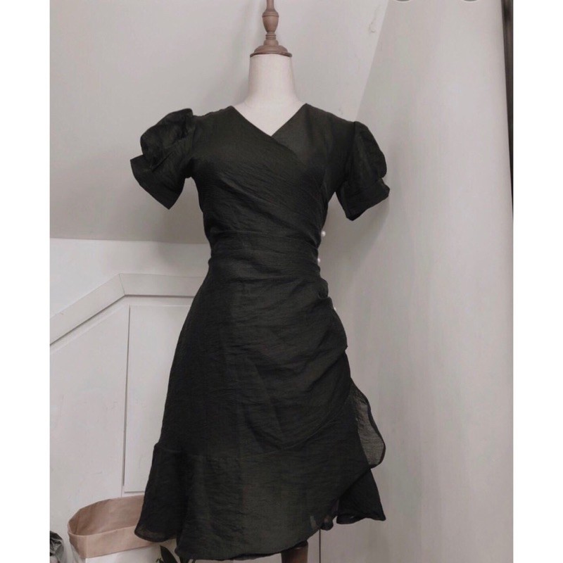 [FREESHIP - HÀNG LOẠI 1]ĐẦM DỰ TIỆC CỔ CHÉO CLARA ĐÍNH HẠT SANG CHẢNH | BigBuy360 - bigbuy360.vn