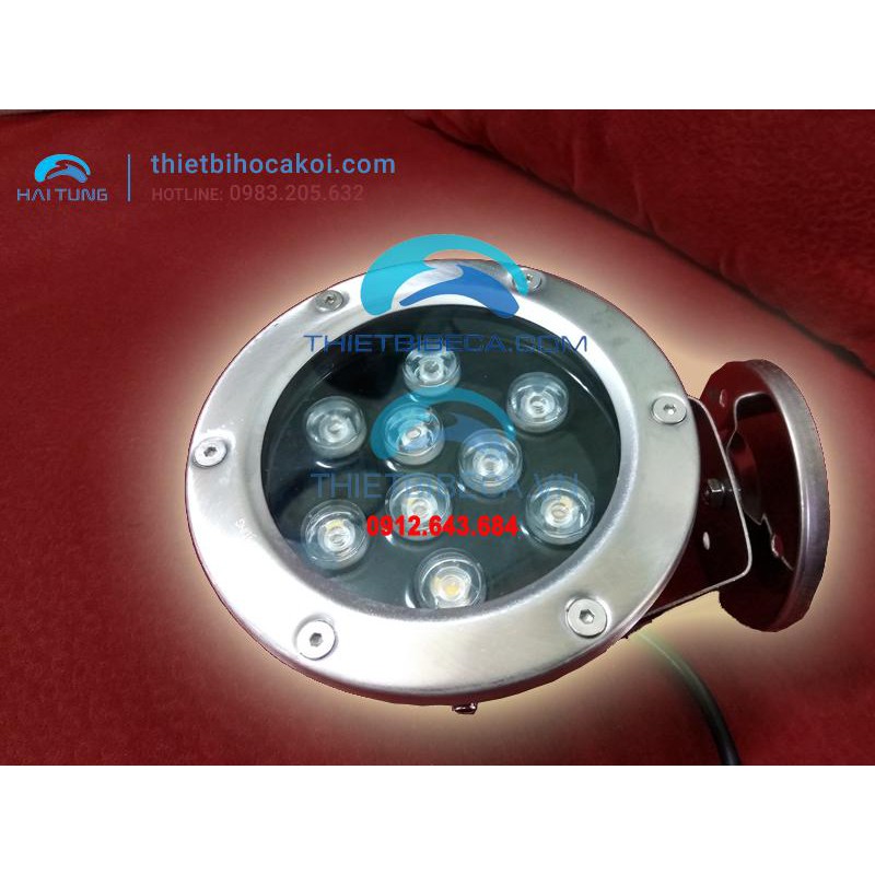 Đèn Led Âm Nước 9W Vàng Hoặc Đổi Màu Chiếu Sáng Sân Vườn, Hồ Koi, Tiểu Cảnh, Hòn Non Bộ