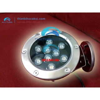 Đèn Led Âm Nước 9W Vàng Hoặc Đổi Màu Chiếu Sáng Sân Vườn, Hồ Koi, Tiểu Cảnh, Hòn Non Bộ