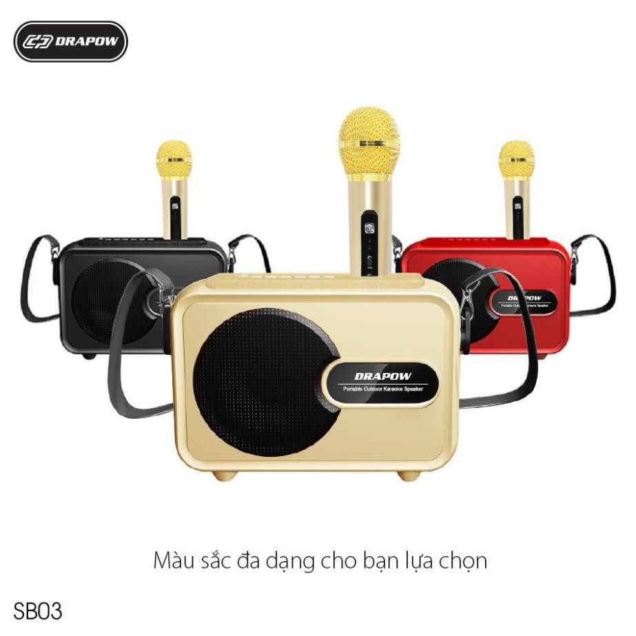 [Mã ELTECHZONE giảm 6% đơn 500K] Loa Bluetooth Drapow SB03 kèm Micro