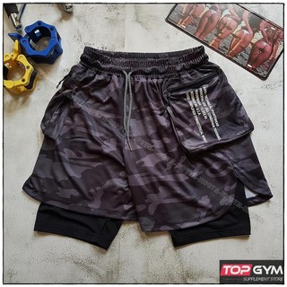 Thời Trang Nam Quần Quần thể thao Quần tập gym 2 lớp, Quần short tập gym  ྇
