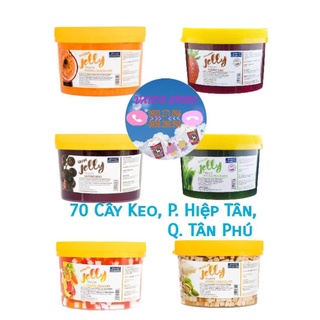 Thạch Hùng Chương Jelly hộp 2.2kg Chanh dây Nho Dâu Trà xanh Trái cây Socola