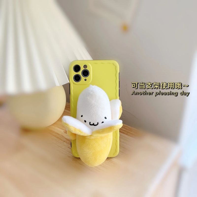 Ốp điện thoại IMD đính quả chuối 3D thời trang dễ thương cho IPhone 12 Pro Max 11 pro Max X XS XR XSMAX SE 2020 7 8 Plus | BigBuy360 - bigbuy360.vn
