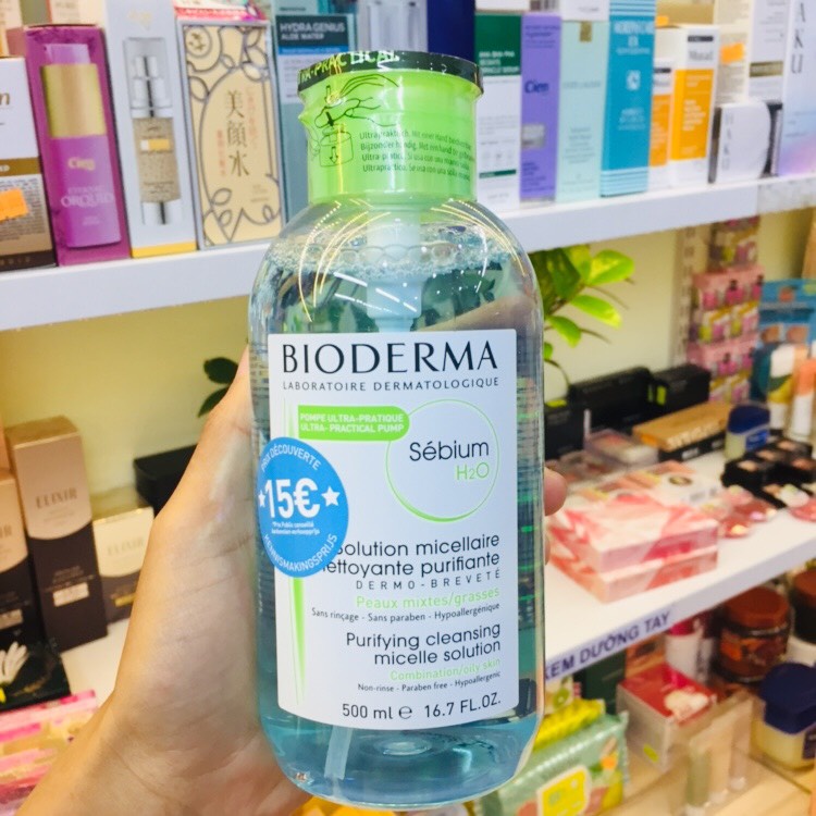 ❤️Nước Tẩy Trang Bioderma Crealine H2O Solution Micellaire Nắp Nhún Màu Hồng 500ml❤️ | BigBuy360 - bigbuy360.vn