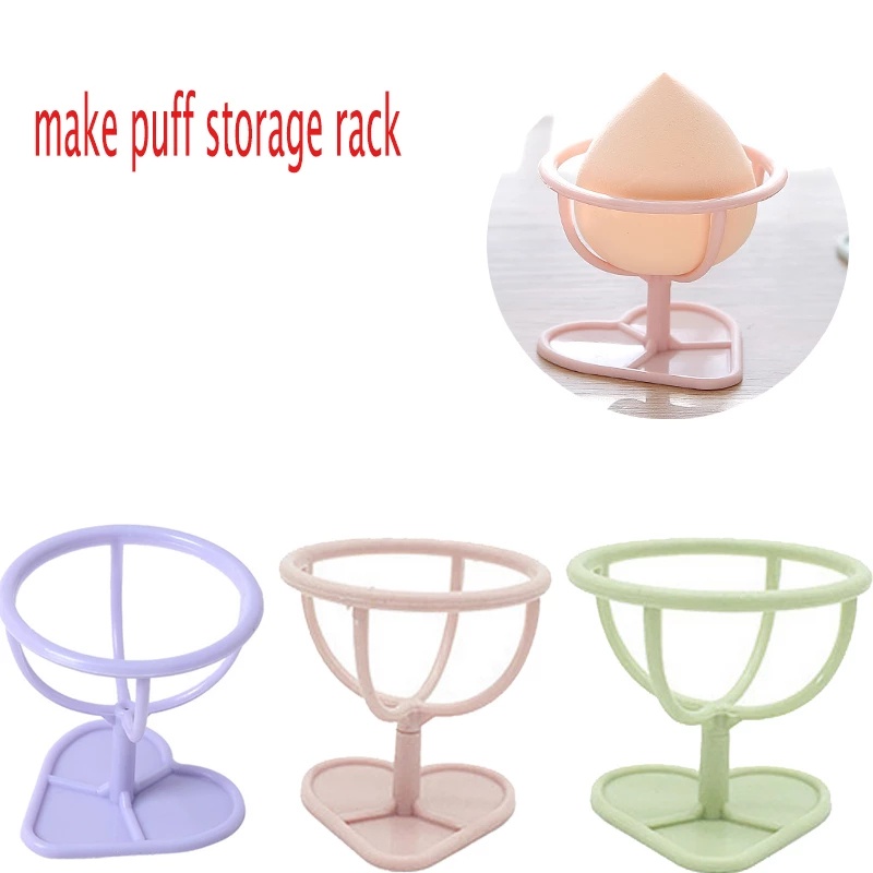 1 Giá Đỡ Bông Mút Trang Điểm Hình Trái Tim Dễ Thương