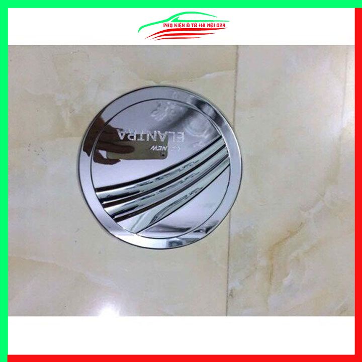 Ốp nắp xăng Elantra 2016-2021 mạ crom bảo vệ chống trầy trang trí ô tô
