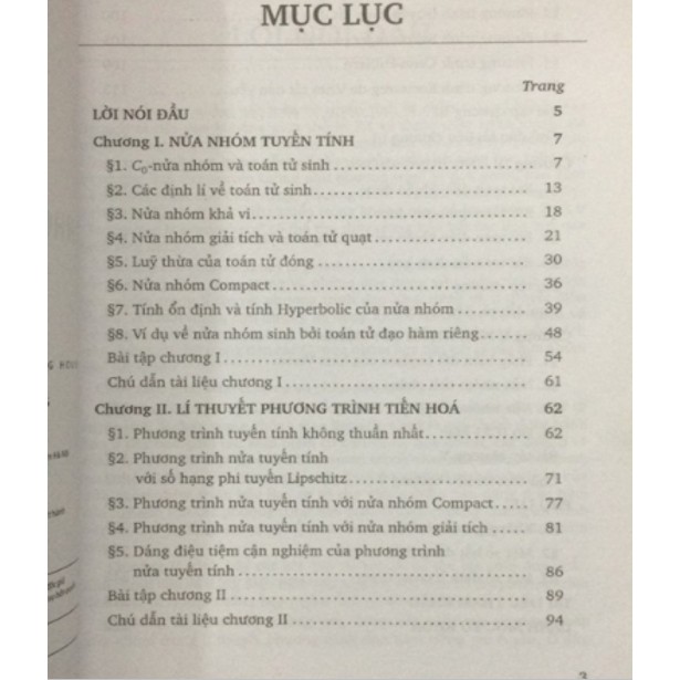 Sách - Nữa nhóm các toán tử tuyến tính và ứng dụng