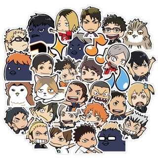 Y&P| Hình Dán Chống Nước Haikyuu!! Nhật Bản Anime Mũ Bảo Hiểm Máy Tính Xách Tay Hành Lý Dán Thiết Lập, 40 tờ