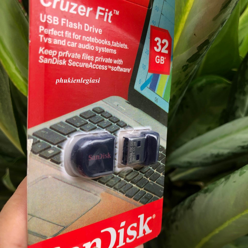 USB Sandisk Cruzer Fit LOẠI 16GB 32GB 2.0 mini siêu nhỏ bảo hành Tại Shop