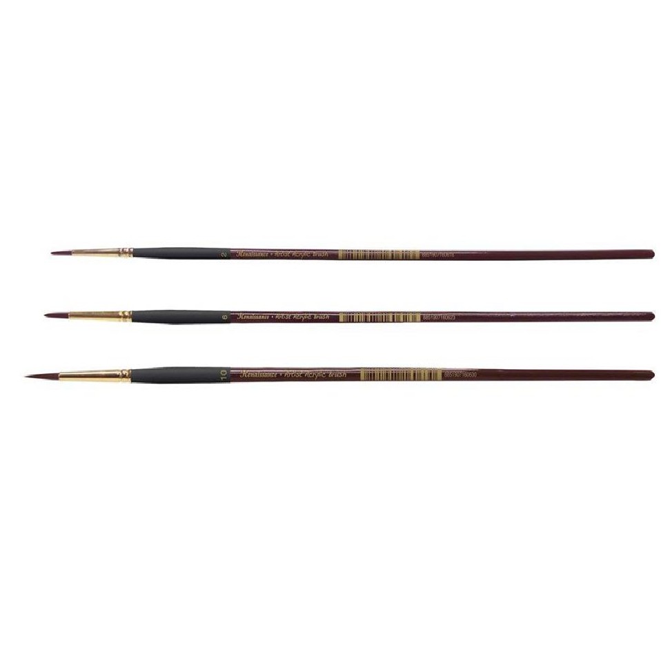 Bộ 3 cây cọ vẽ tròn Acrylic  Renaissance Thái Lan