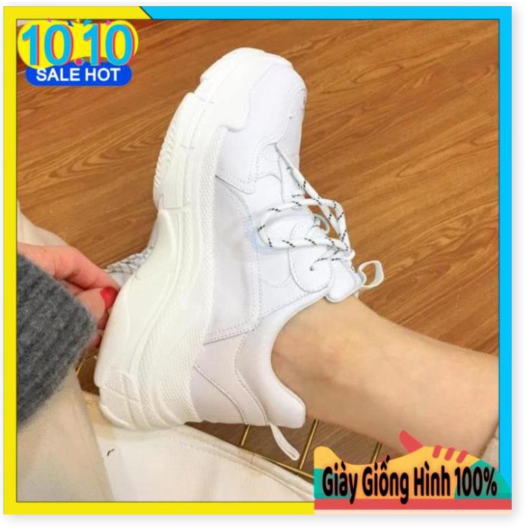 Rẻ vô địch - [HÀNG CAO CẤP] Giày Sneaker Nữ Đế Lượn Sóng Màu Trắng ABCD Cực Hot -Ax123 .