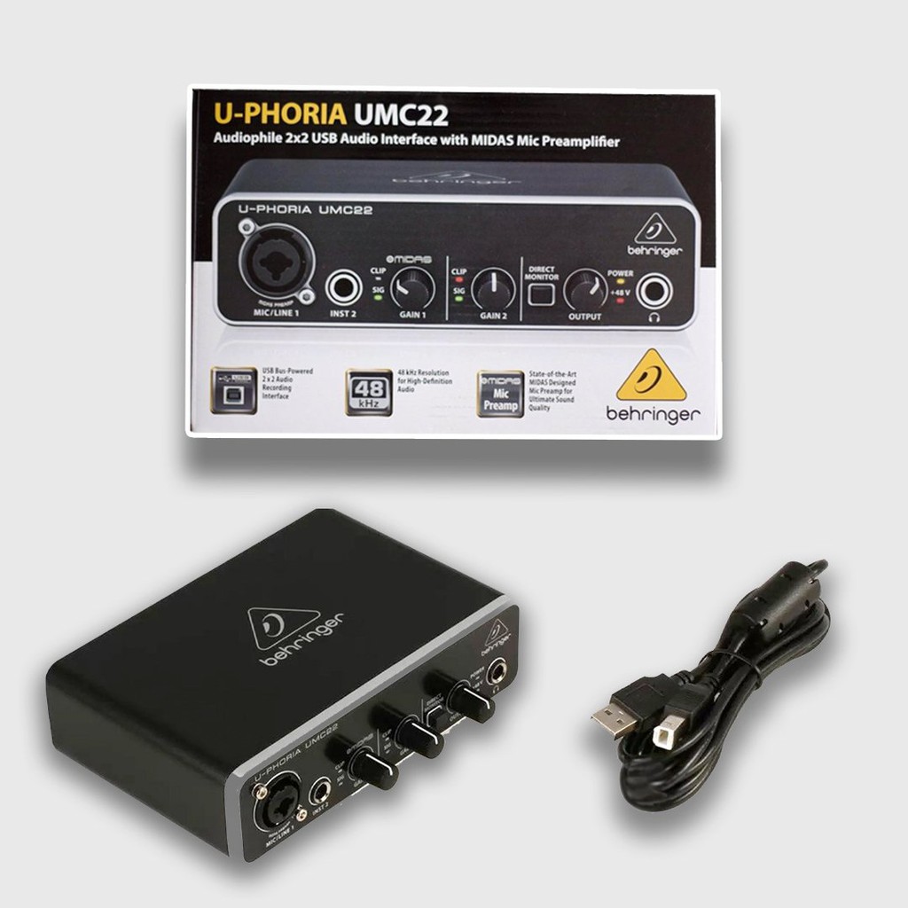 【Chính hãng Sound Card Behringer UMC22 - Sound card thu âm mini