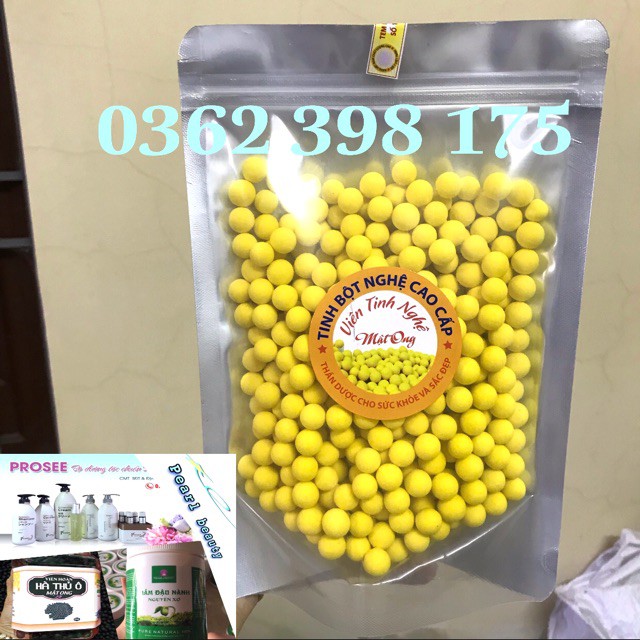 1kg [2 TÚI ZIP] VIÊN TINH BỘT NGHỆ MẬT ONG, CÓ GIẤY KIỂM NGHIỆM CHECK MÃ VẠCH