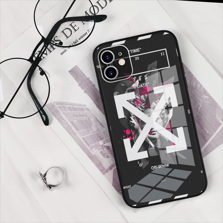 Ốp lưng kính Mr Best off white collage cho iphone 5 - iphone 12 OK-COEPOD20210100