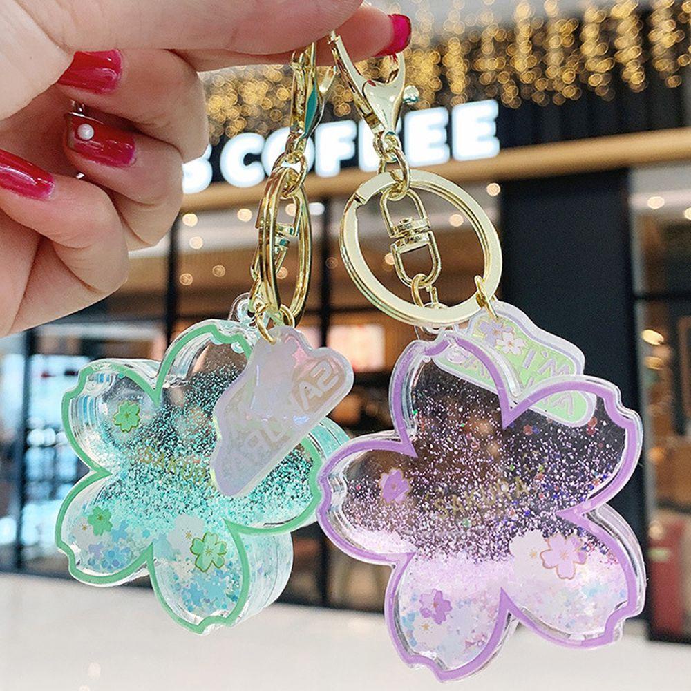 LANFY Móc Chìa Khóa Bằng Acrylic Dạng Lỏng Trang Trí Xe Hơi
