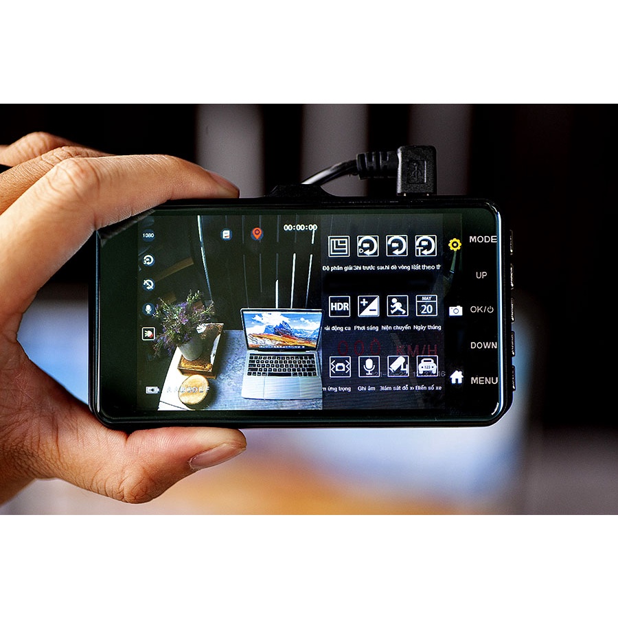 CAMERA HÀNH TRÌNH Ô TÔ A4 Full HD Tích hợp GPS Tặng kèm thẻ nhớ JVJ 32GB - GomhangVn