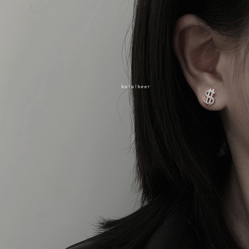 Bông Tai Biểu Tượng Chữ Cái Phong Cách Hiphop Đường Phố Cho Nam Nữ