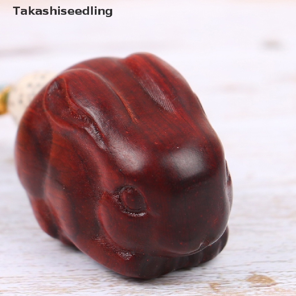 (Takashiseedling) Móc Khóa Thỏ Gỗ Hồng Phong Cách Trung Hoa Cho Học Sinh Bán Chạy