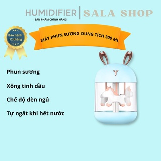 Máy phun sương mini Humidifier K5, dung tích 300ml, siêu nhỏ gọn và đáng yêu, hình gạc, làm mát không khí