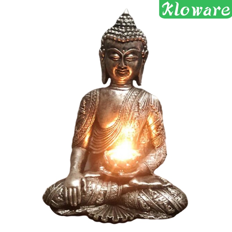 Giá đỡ đèn cầy hình tượng Phật trang trí nhà cửa sân vườn