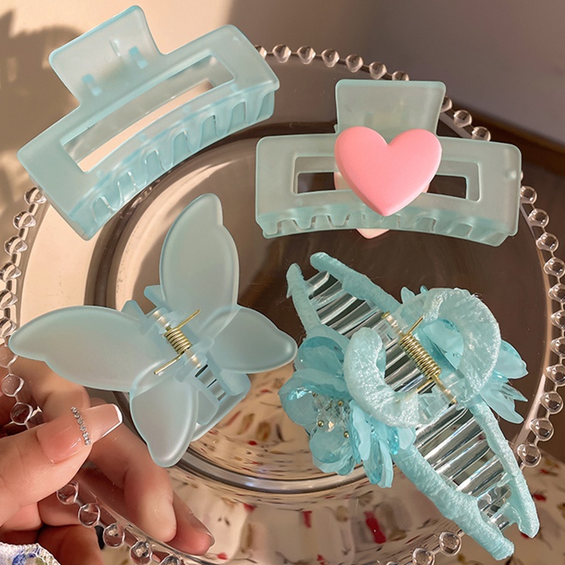 Kẹp Tóc Trong Suốt Hình Hoa Trà Chống Trượt Cho Nữ