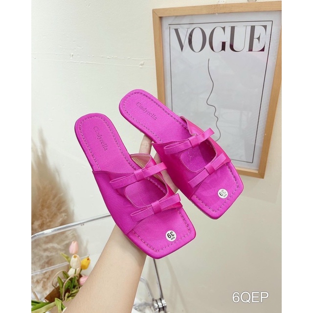 Dép Bệt 2 Nơ Lụa Siêu Xinh