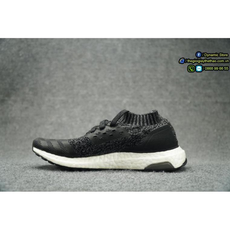 Giày Ultra Boost Uncaged Black Grey Three Real Boost -ou1