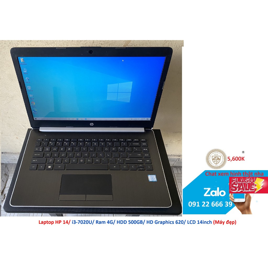 Laptop HP 14/ i3-7020U/ Ram 4G/ HDD 500GB/ HD Graphics 620/ LCD 14inch (Máy đẹp) | BigBuy360 - bigbuy360.vn