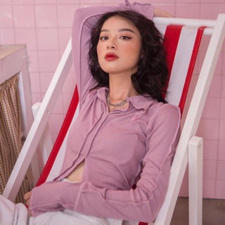 Áo ERRORIST aubrey tay dài tím/xanh