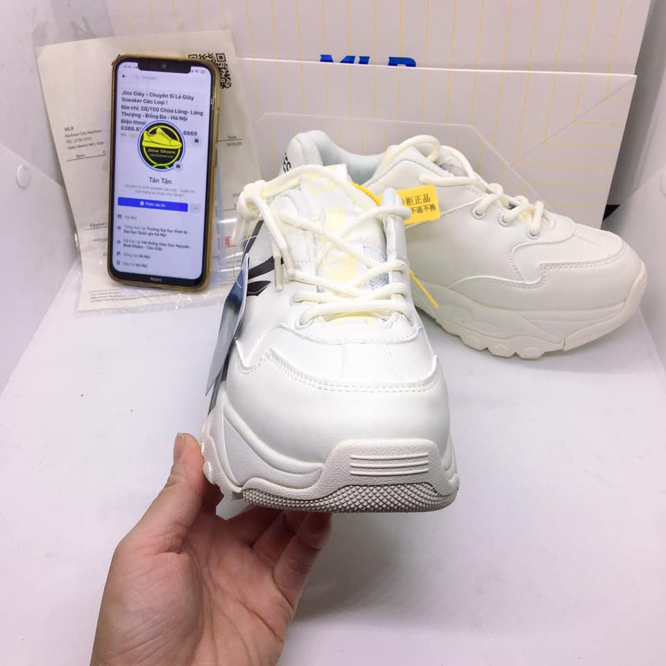 [ FREE SHIP ] Giày thể thao sneaker trắng M L B  NY CHỮ ĐEN MỚI full size, full bill box hàng 1:1 | BigBuy360 - bigbuy360.vn