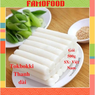 Bánh Gạo Tokbokki Tươi Thanh Dài, Topoki Thanh Dài Famofood 500g Dẻo Thơm Ngon