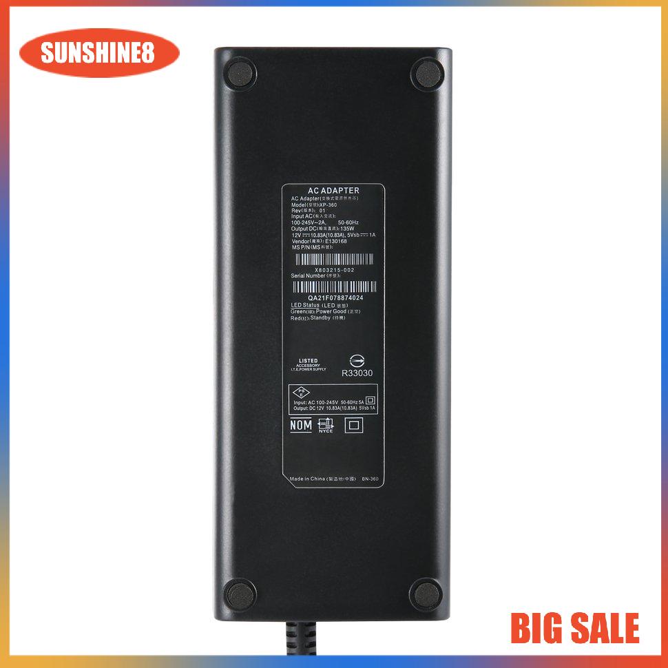 【SUN】AC 100-240V Adapter Power Supply Charger Cable for X-BOX 360 Slim EU Plug